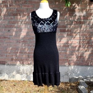 Corcaroli knit/ faux fur winter dress